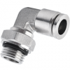 12 mm O.D Tubing, BSPP, G 3/8 Thread Male Elbow Swivel Stainless Steel Push in Fitting